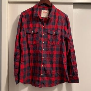 Plaid flannel button down